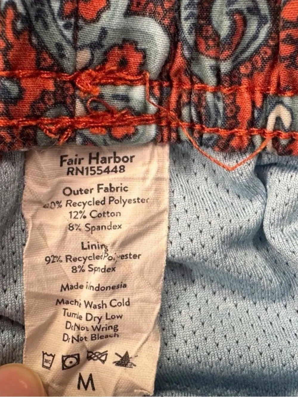 Fair Harbor Bayberry Mens Swim Trunks Paisley Print Size: Medium